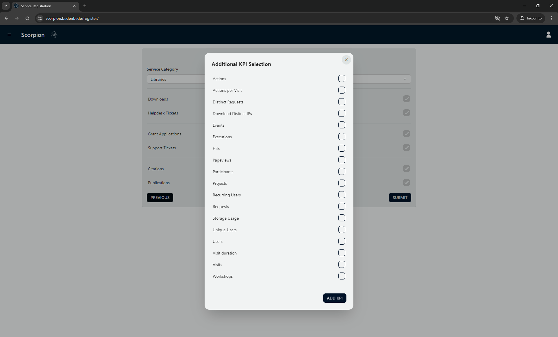 Optional KPI