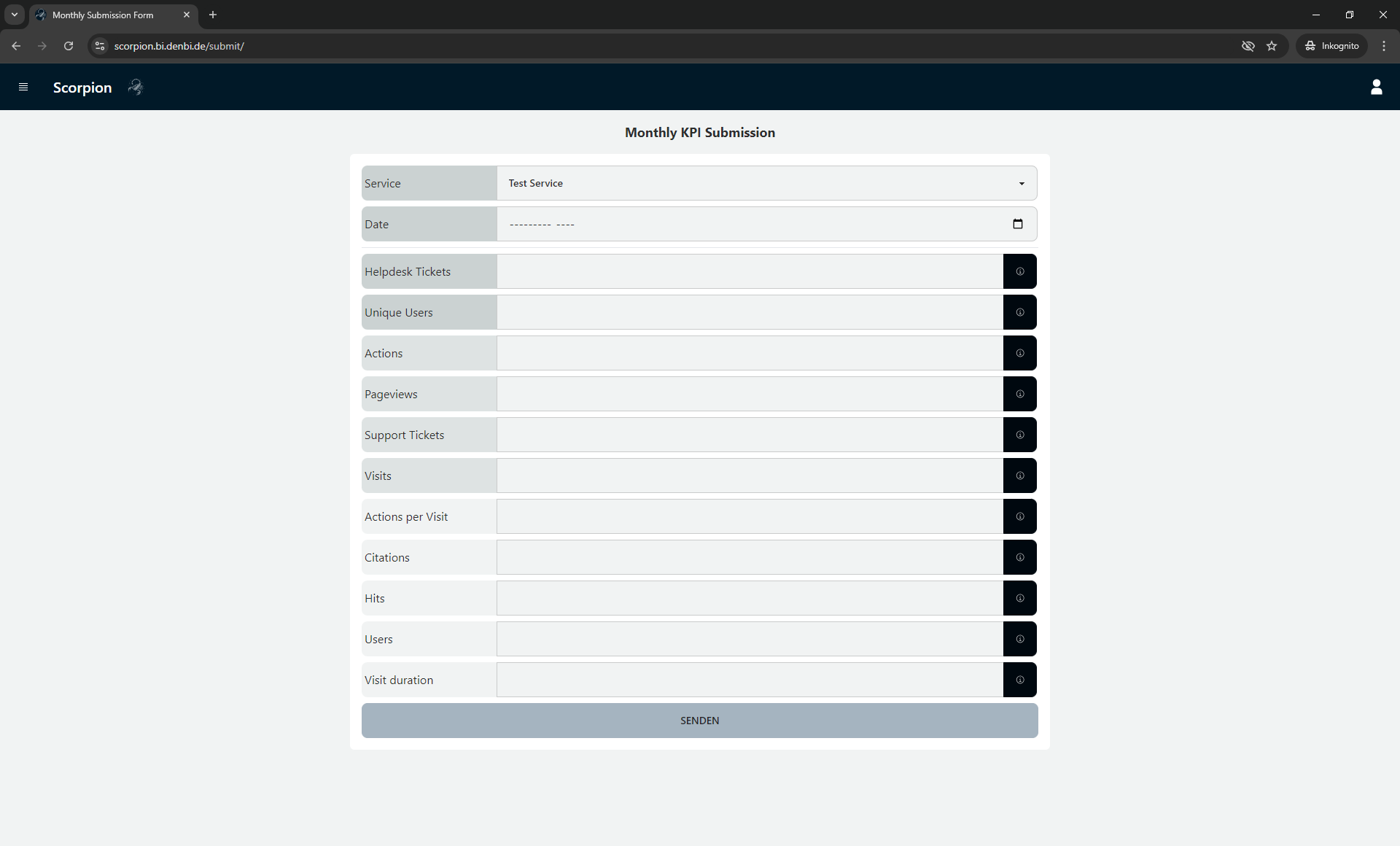 KPI Submission Form